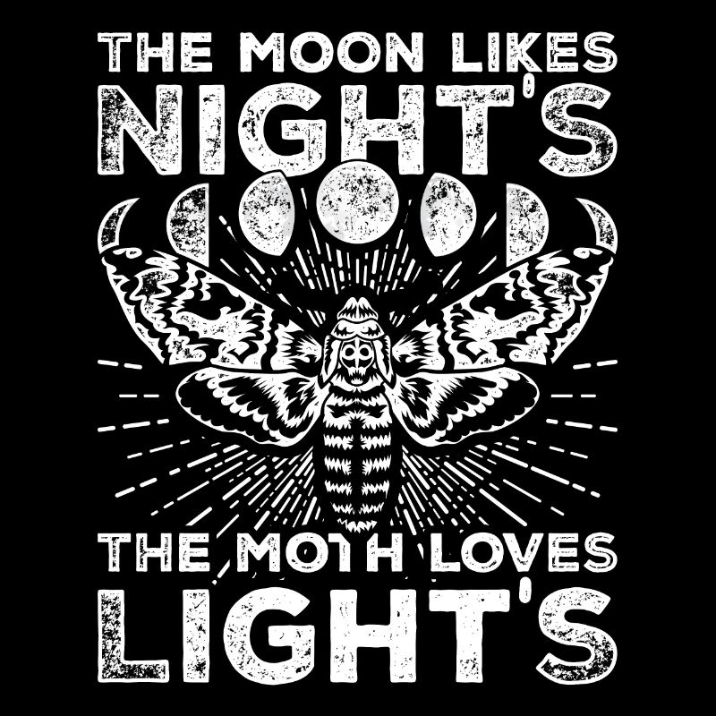 Moon Phases Moth Witchcraft Gothic Occult