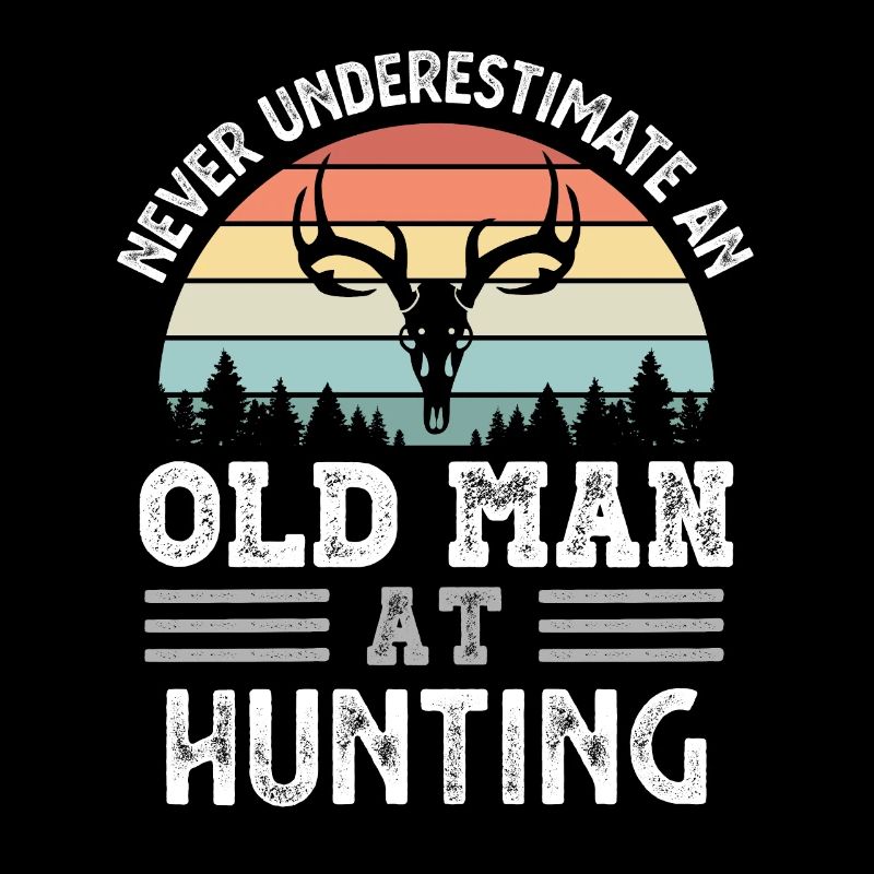 Alter Mann bei der Jagd Vatertag lustiges Geschenk
