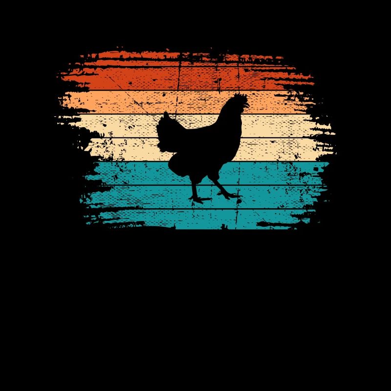 Amateur de poulet Farmer Retro vintage Idée cadeau