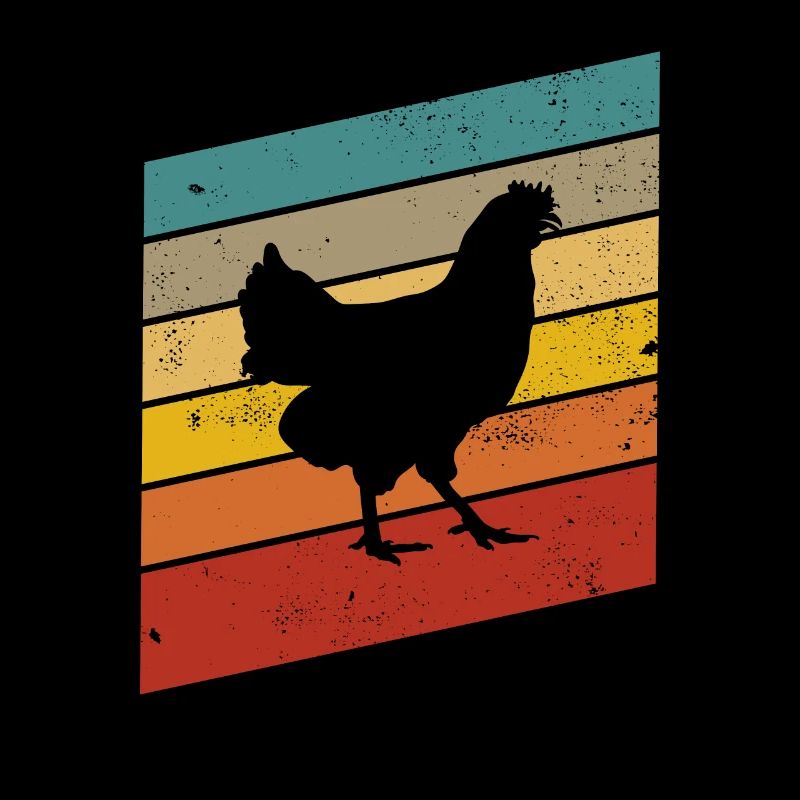 Amateur de poulet Farmer Retro vintage Idée cadeau