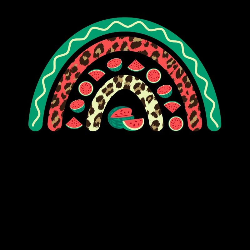 Wassermelone Süßer Sommer Regenbogen Leopard