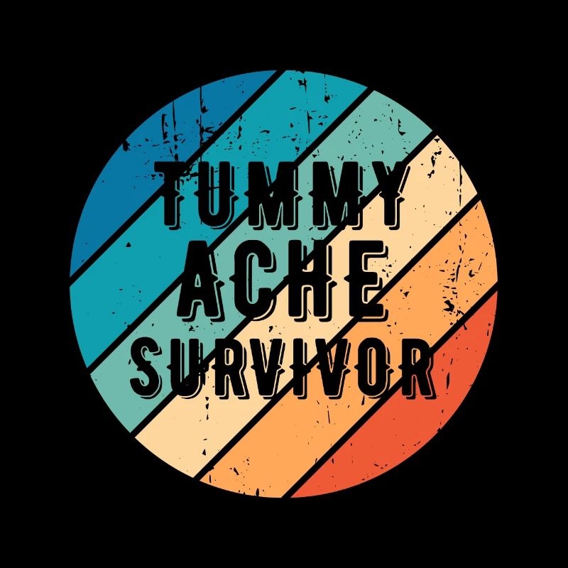 Tummy Ache Survivor Vintage Sunset