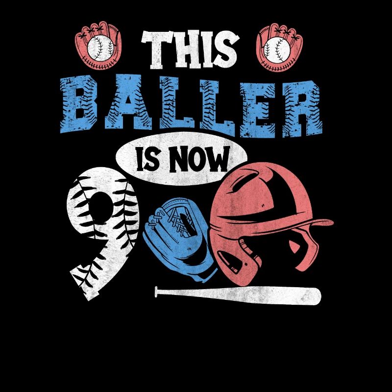 Ce Baller est maintenant 9 Baseball 9th Birthday