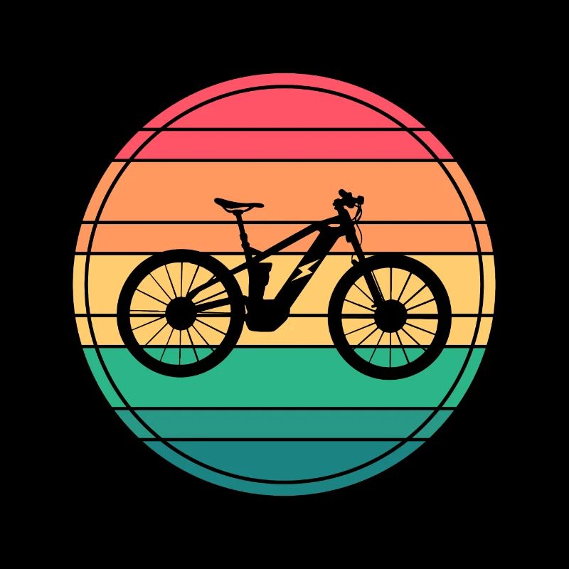 Vintage Retro EBike Sunset