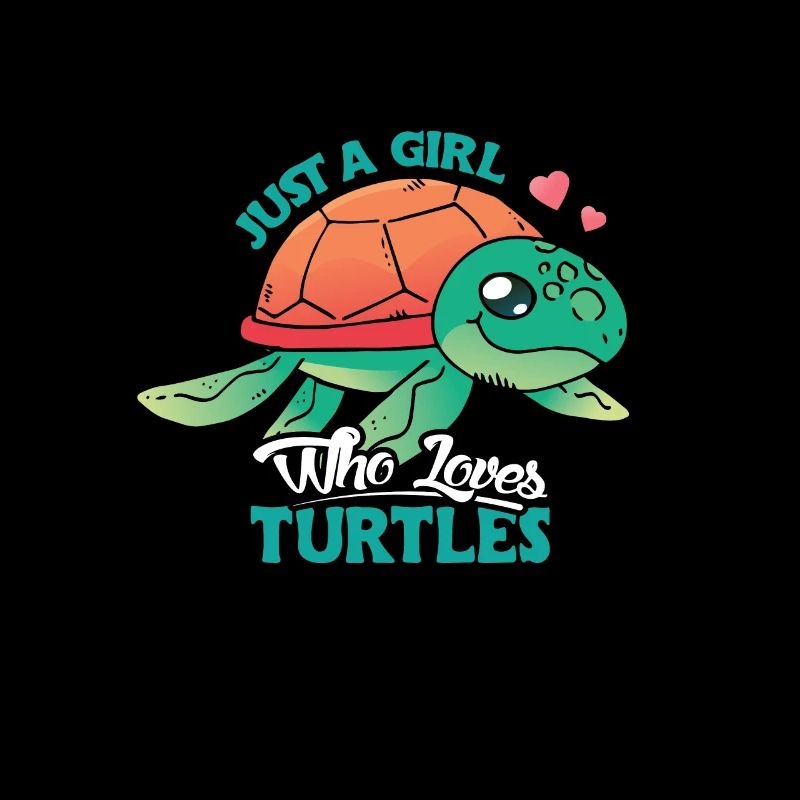 Turtle Cute Girl Love Turtles