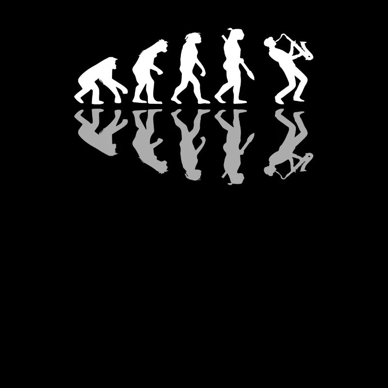 Funny Human Evolution Sax Player Saxophone Jazz