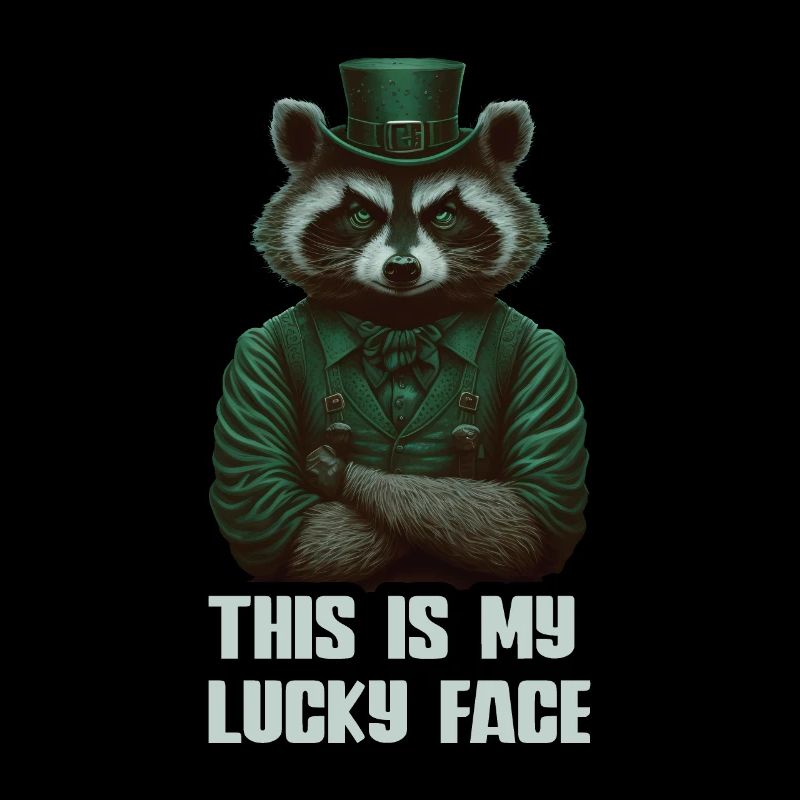 This is my lucky Face Raccoon St. Patty