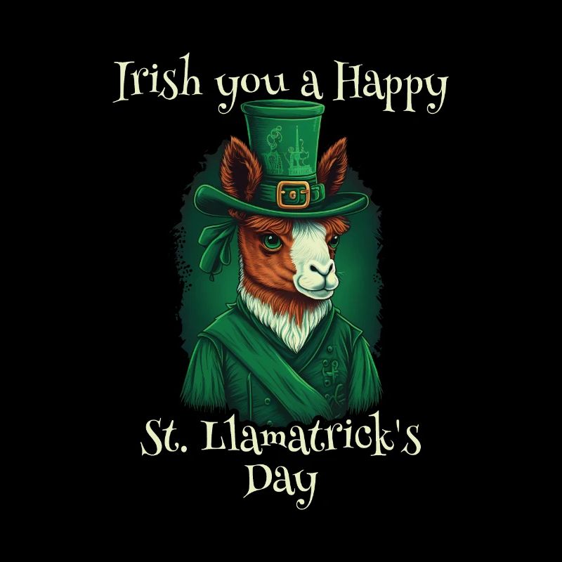 Irlandais vous un joyeux lama de la Saint-Patrick