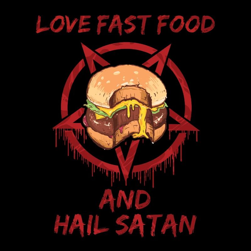 Aimez la restauration rapide et saluez Satan