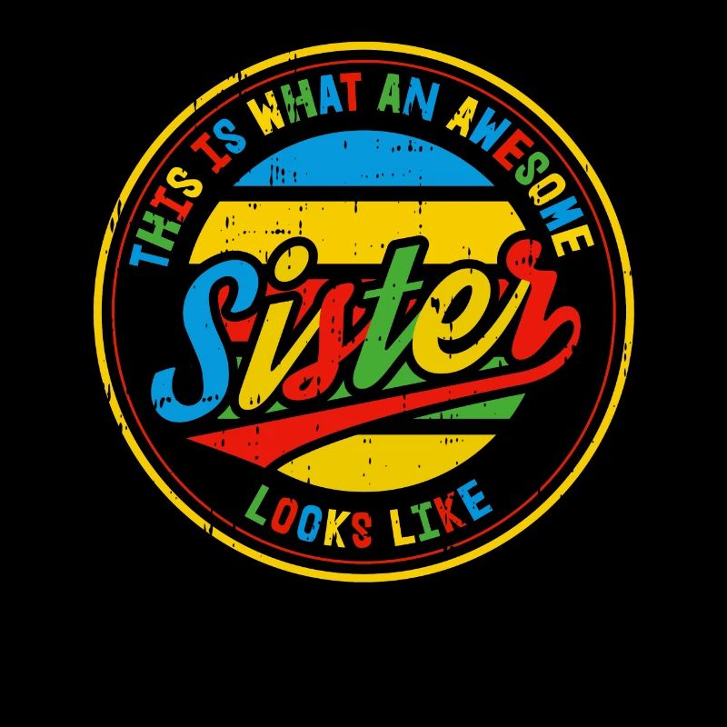 Beste Schwester Schwesterherz Retro Sis Geschenk