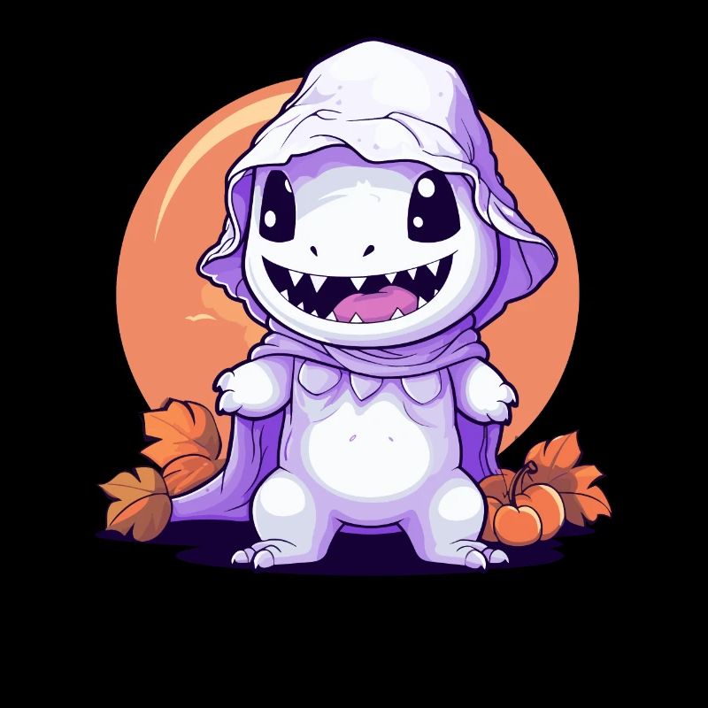 Ghost Dinosaur Halloween Kawaii Gift