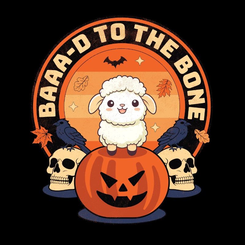 Baaa-d to the Bone - Sheep Spooky Halloween Design