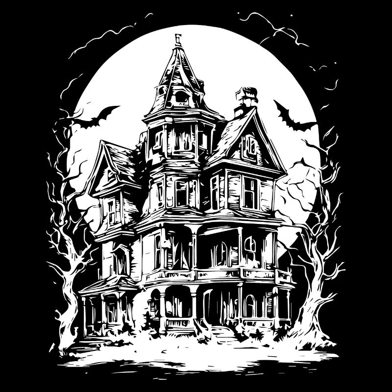 Conception d’Halloween de maison d’horreur