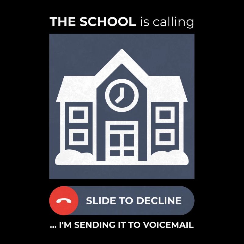 Conception humoristique de messagerie vocale d’évitement d’appel scolaire