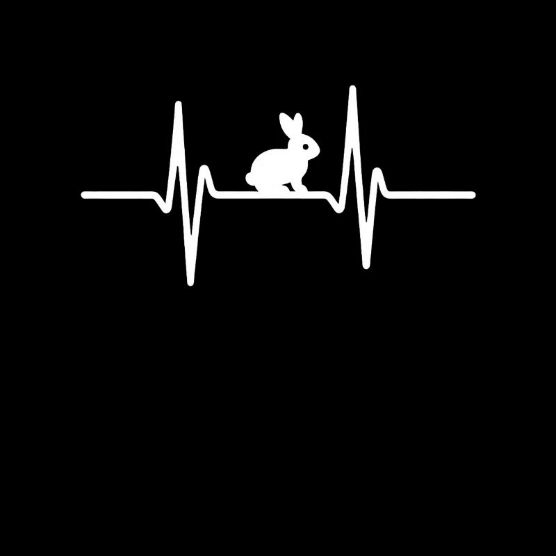 White Bunny Gift Funny Heart Rate