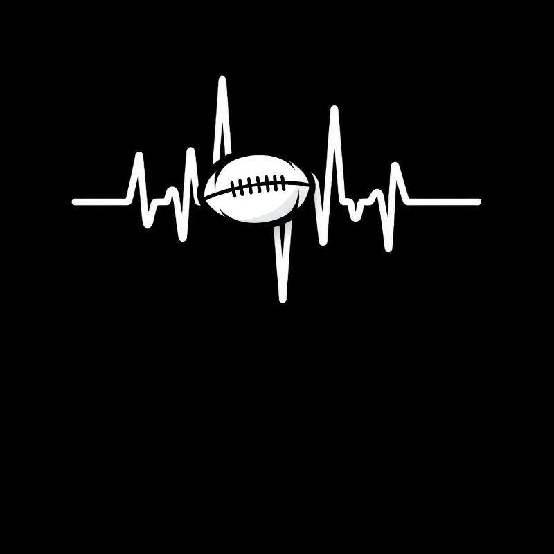 Rugby Geschenk Rugby Spieler Herzfrequenz