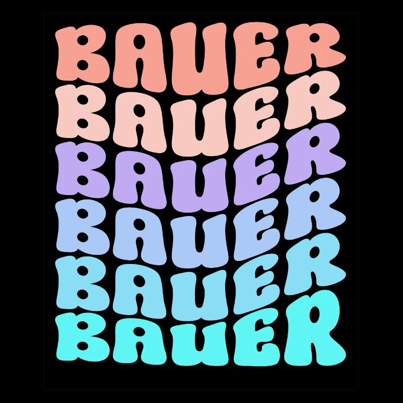 Vibrant Bauer Lettering Cool Retro Style