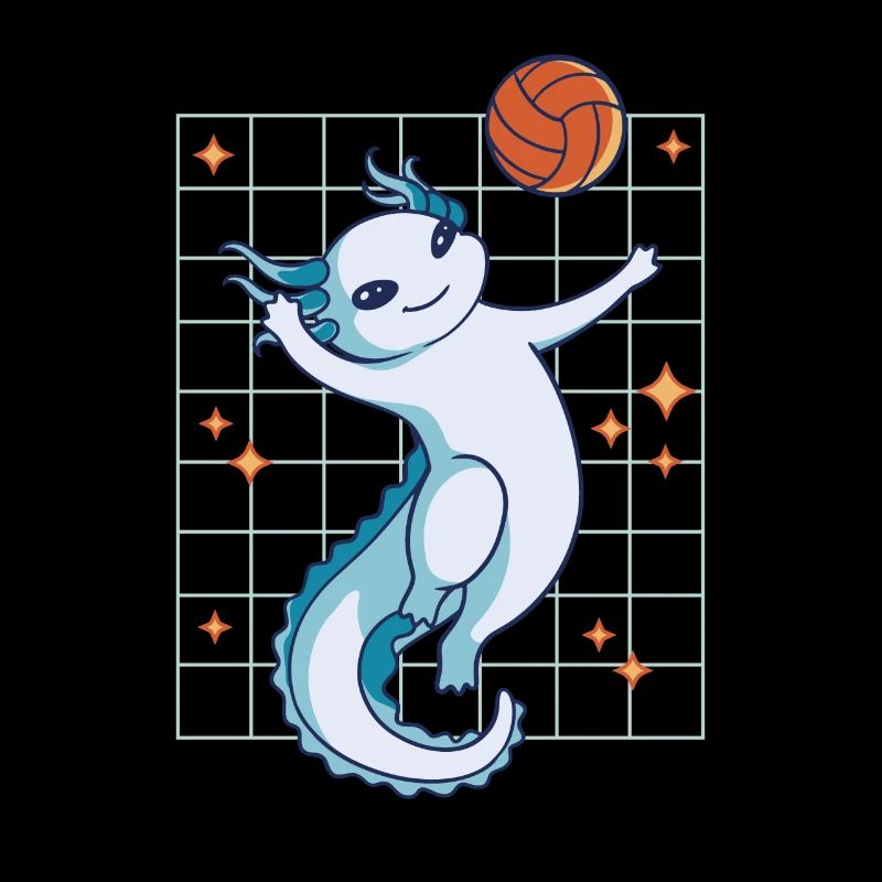 Funny Axolotl Basketball