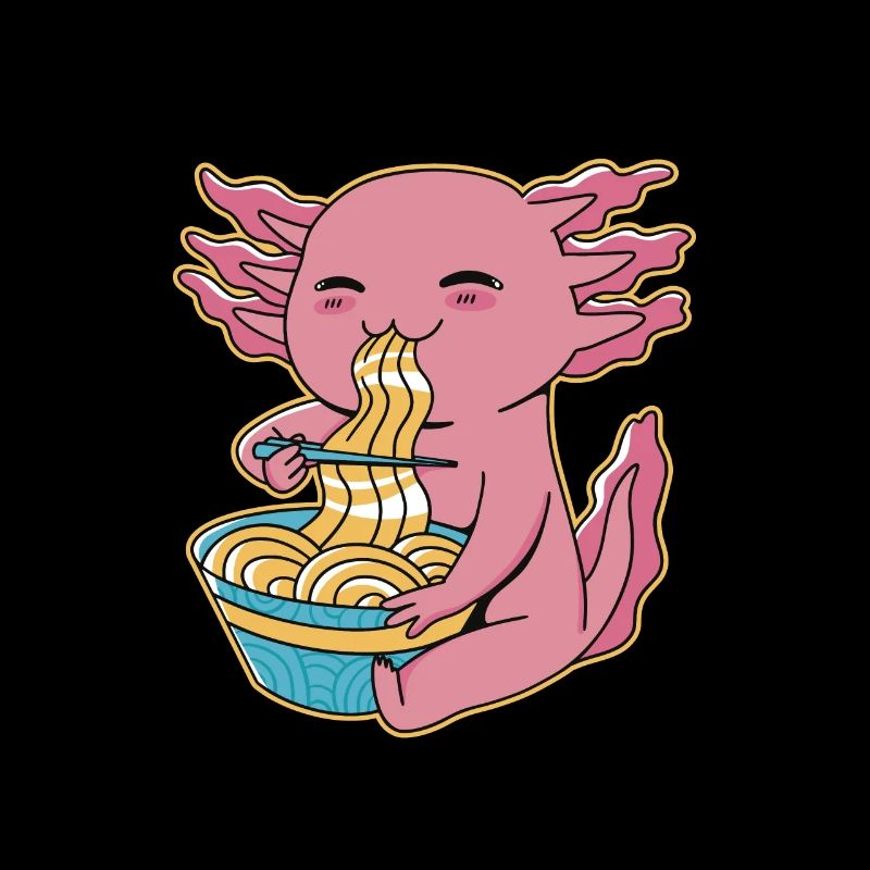 Ramen drôle d’axolotl