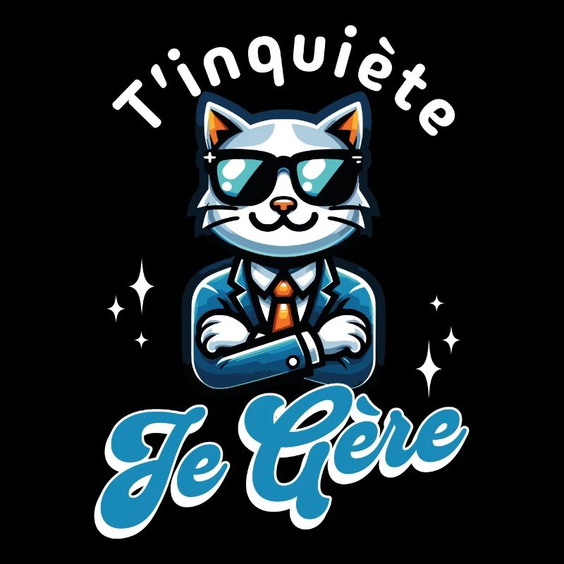 Don't worry I manage cool cat gift humor