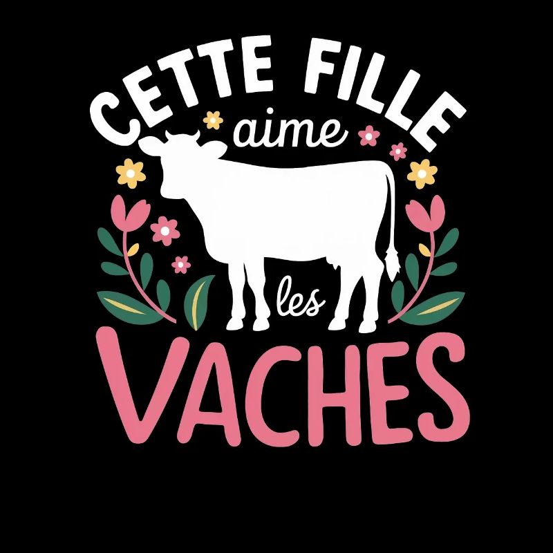 Nur ein Mädchen, das freilaufende Kühe liebt