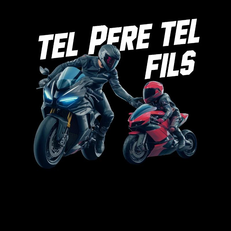 Like Father Like Son Biker Gift Humor Motorcycle Racing