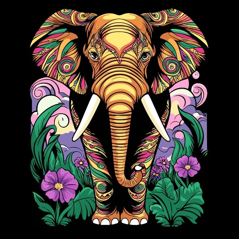 Éléphant Pop Art