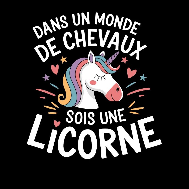 Dans Un Monde De Chevaux Sois Une Licorne Humour