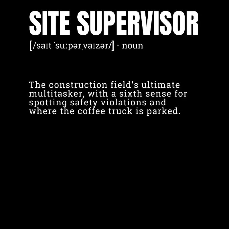 occupations, design for men, site supervisor, funn