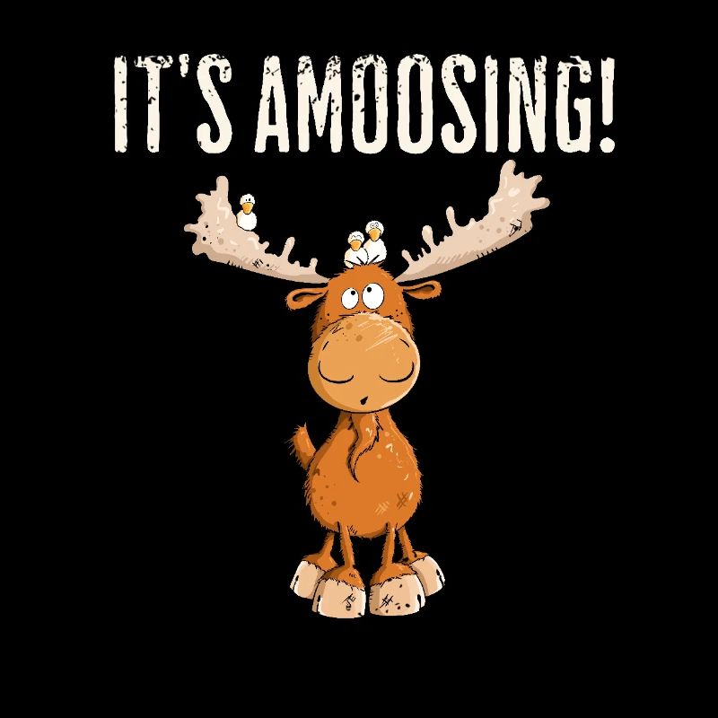 Drolliger Elch Tiermotiv Skandinavien Elche Spruch