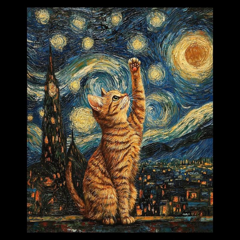 Chat à la Van Gogh