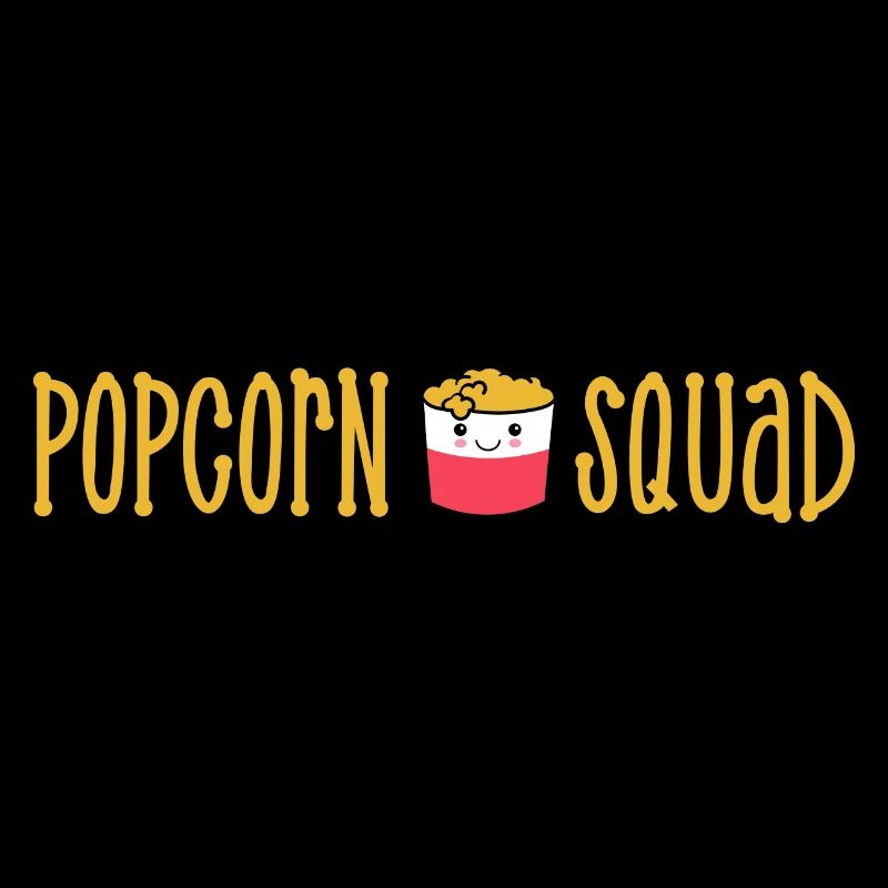 Popcorn Squad schaut Filme beim Essen von Mais
