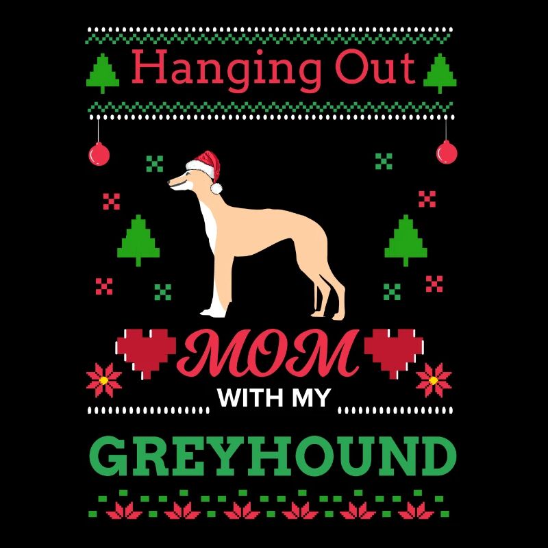 Windhund hässliche Weihnachten Pullover Xmas Geschenk