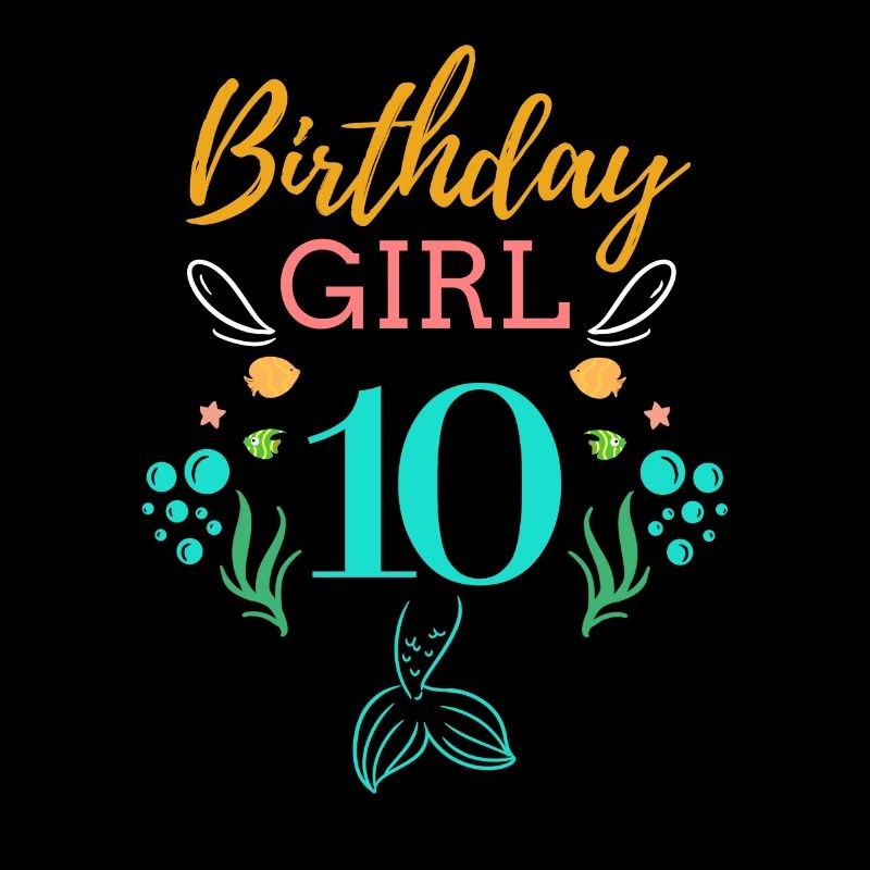 10 Geburtstag Mädchen Sechs 10. Geburtstag Junge Mädchen Kinder