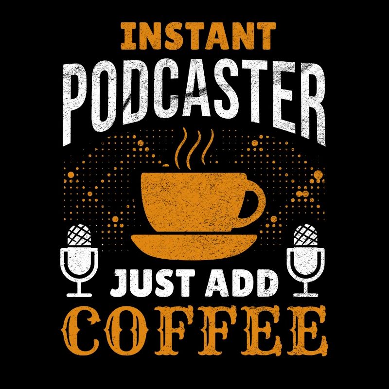 Podcaster Kaffee Podcasting Koffein Mikrofon
