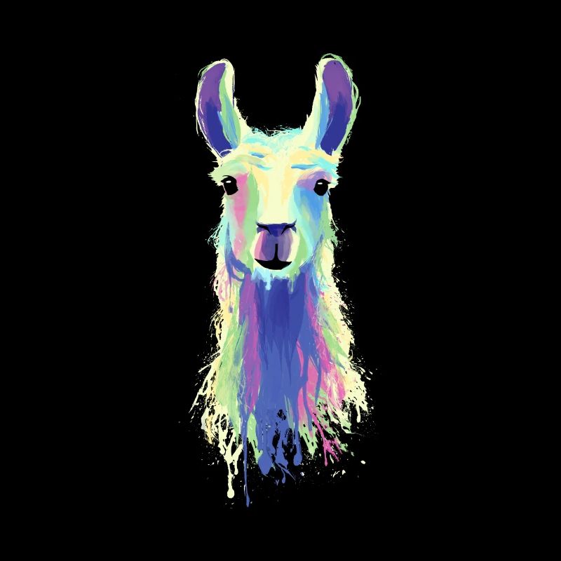 Neon Lama Geschenk Alpaka Llama