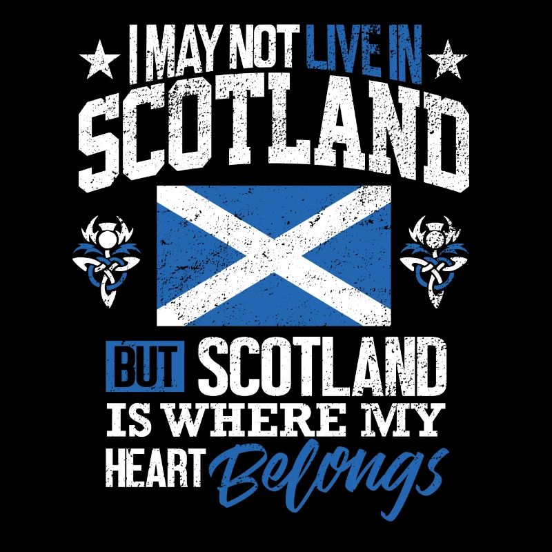 Drapeau de l’Écosse T-Shirt Mon cœur appartient écossais
