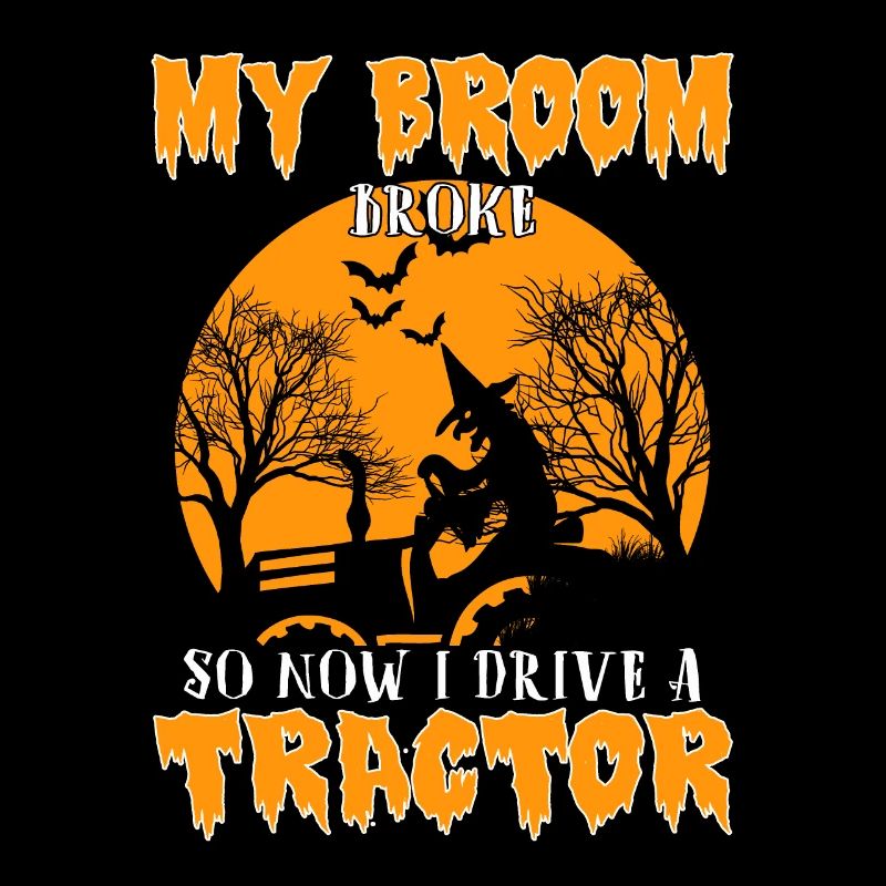 My broom is broken now I drive tractor