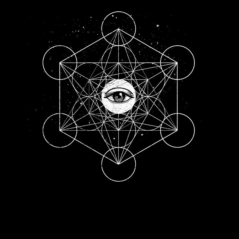 Heilige Geometrie Metatrons Cube Eye Psychedelic