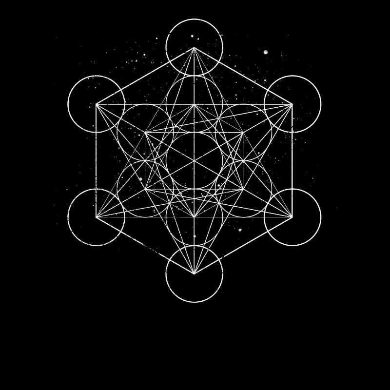 Heilige Geometrie Metatrons Cube Psychedelic Goa