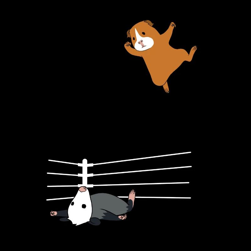 Ringkampf Meerschweinchen und Opossum