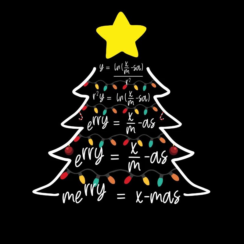 Merry Xmas Mathe Mathematik Tannenbaum