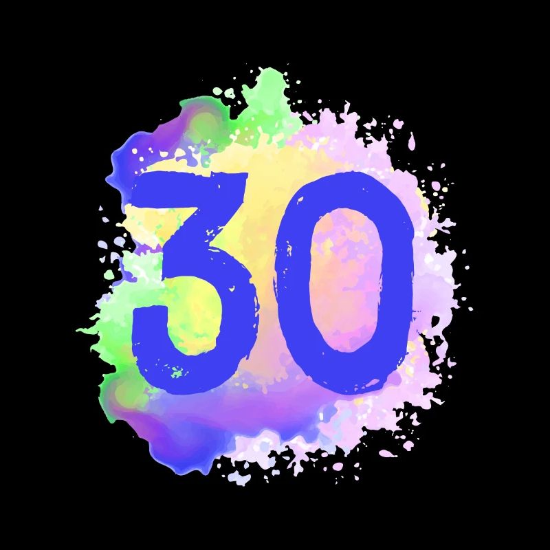 30 Zahl Klecks