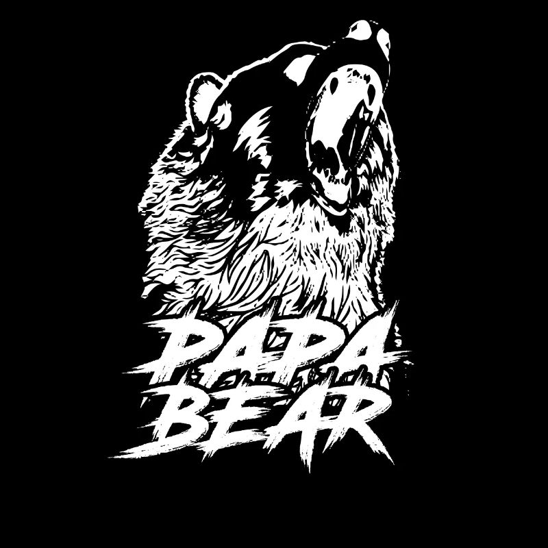 Vatertag Papabear Papa Retro Vintage