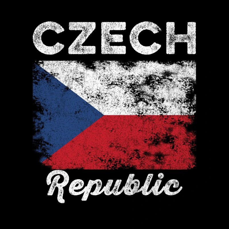 Drapeau de la République tchèque Vintage - Drapeau tchèque
