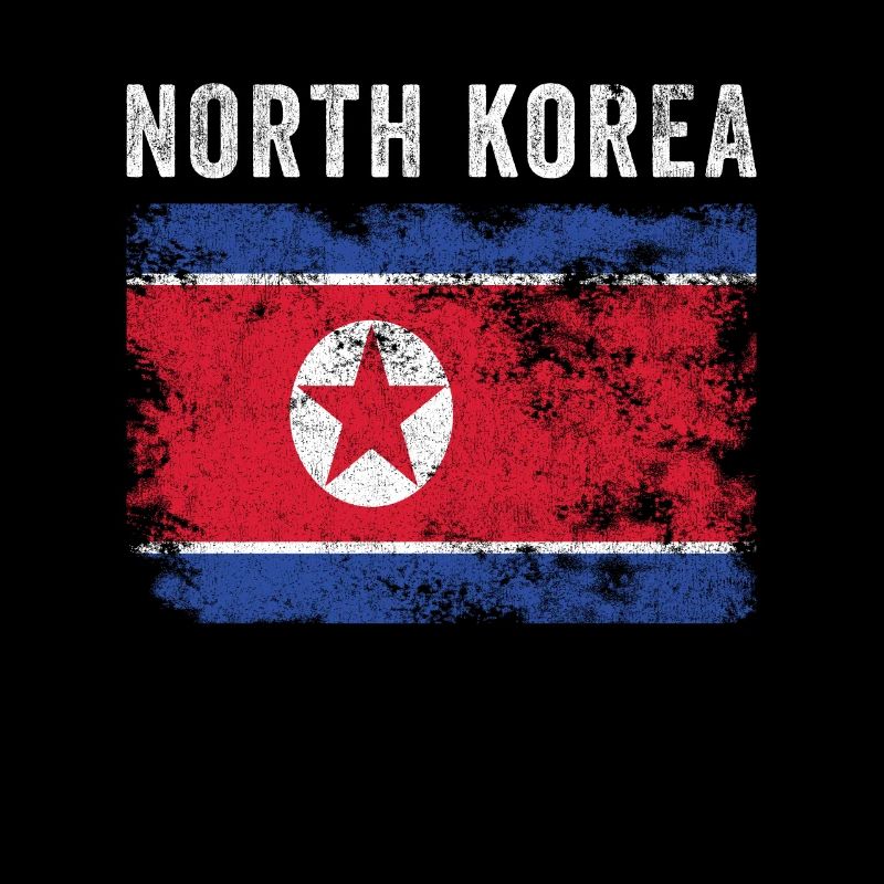 North Korea Flag Distressed