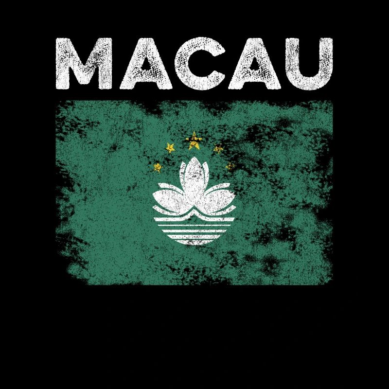 Macau Flag Distressed - Macanesische Flagge