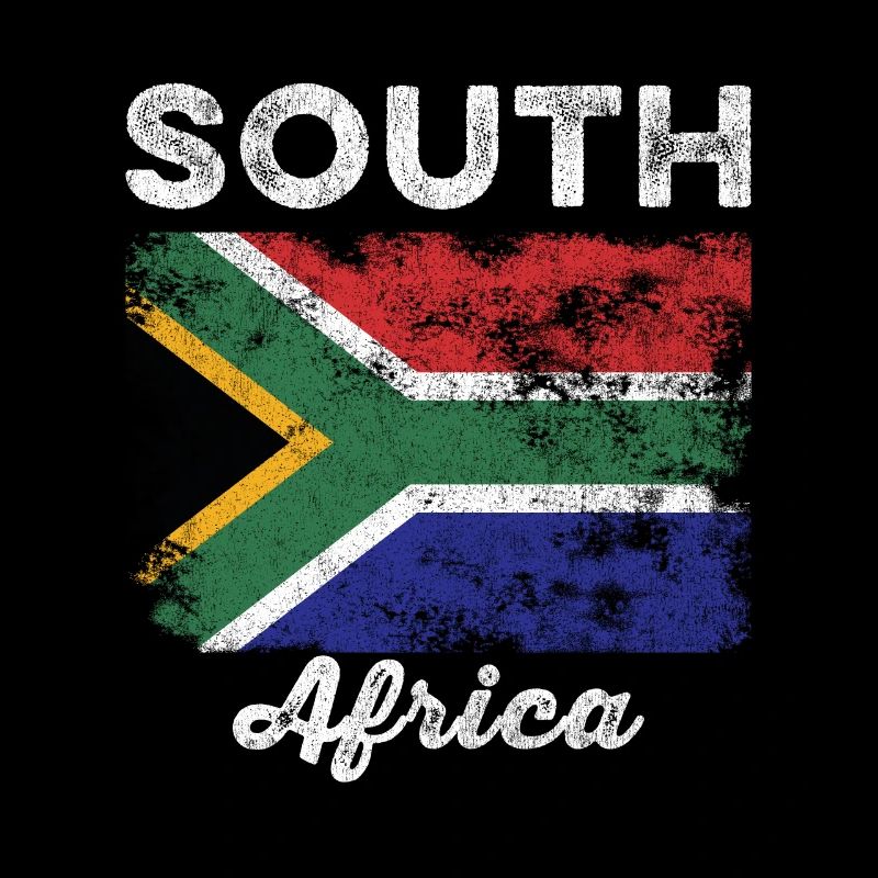 Südafrika Flagge Distressed
