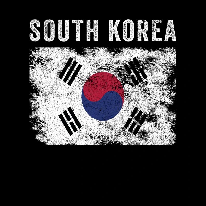 South Korea Flag Distressed
