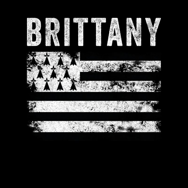 Brittany Flag Distressed - Breton Flag